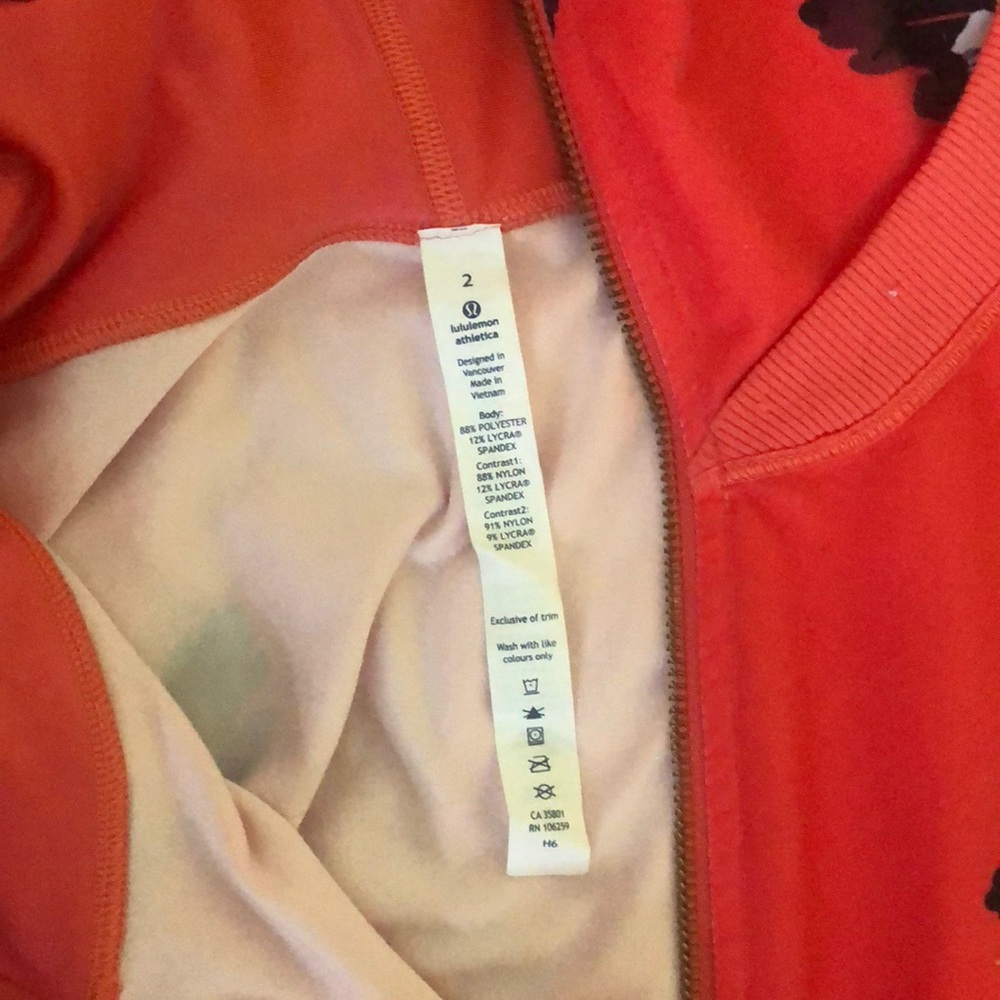 Flowered Lululemon Jacket - Picture 5 of 5